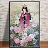 Japanese Geisha Women Painting Anime Posters Printing Wall Art Oil Painting Murals Living Room Home Wall Decoration Pictures