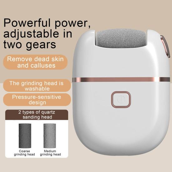 Электрическая пилка для ног, средство для удаления мозолей, аккумуляторная щетка для ног с ЖК-дисплеем, самоклеящиеся подушечки