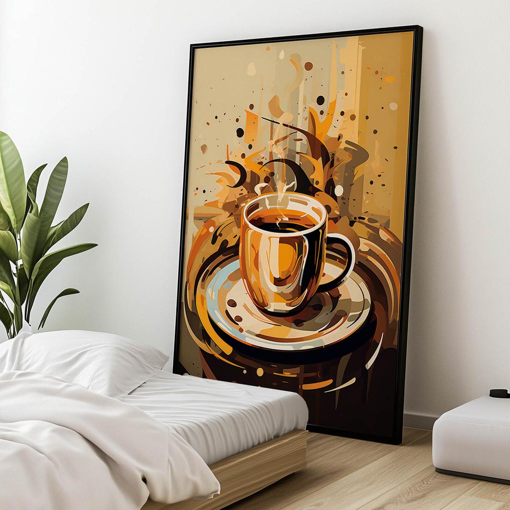 Coffee Time Coffee Time, 40X50 Cm, Black Aluminum Frame, 230 Gsm Matte Paper