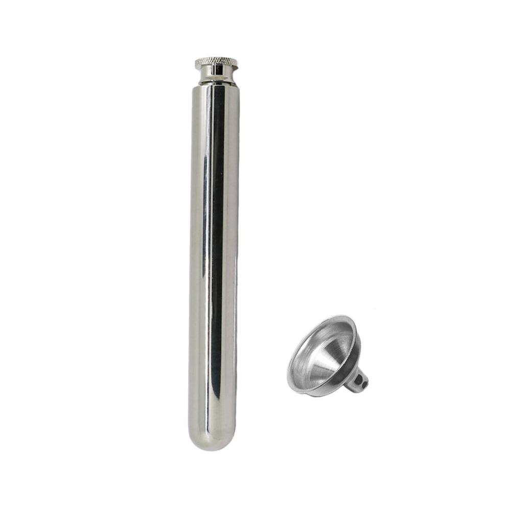 Stainless Steel Tubular Wine Pot 55ml 60ml Hip Flasks Durable Wine Whisky Bottle Outdoor