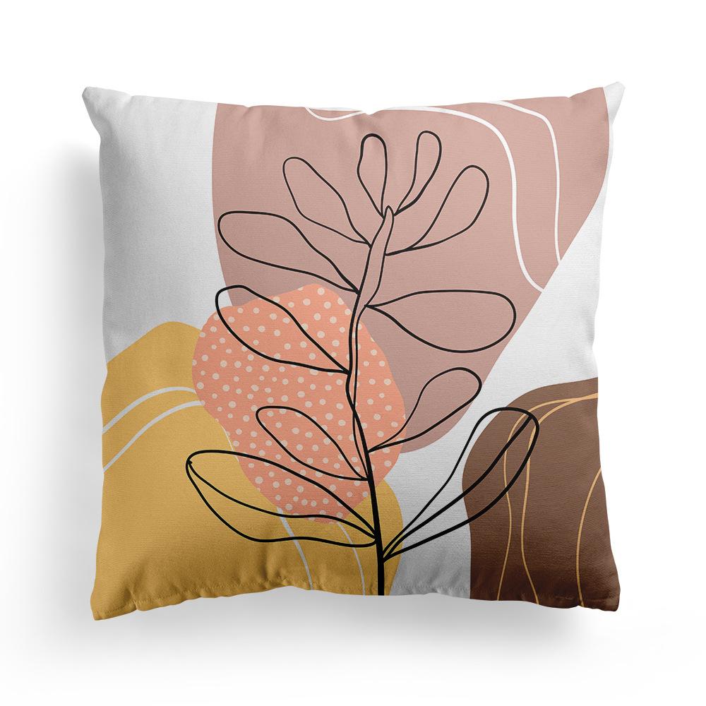 New Nordic Abstract Art Pillowcase Beauty Floral Leaves Home Sofa Bedside Pillow Sleeping Pillow Cushion Cover