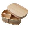 Humidity Control Function Wooden Bento Box 19cm X X 700ml Natural White Current Model J-kitchens 12.5cm 6.8cm