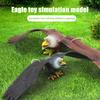 1 Piece Outdoor Eagle Figurine Hanging Bird Deterrent Plastic Eagle Ornament Vivid Flying Bird Hawk Decoy Garden Scarecrow