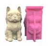 Unique Silicone Mould 3D Flower  Molds Cute Dog Shaped Pen Holder Moulds for  Succulent  and Pen Holder
