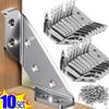 10/4/1PCS Corner Brackets Stainless Steel Furniture Angle Shelf Connector Cabinet Support Fixing Frame Corner Brace with Screw