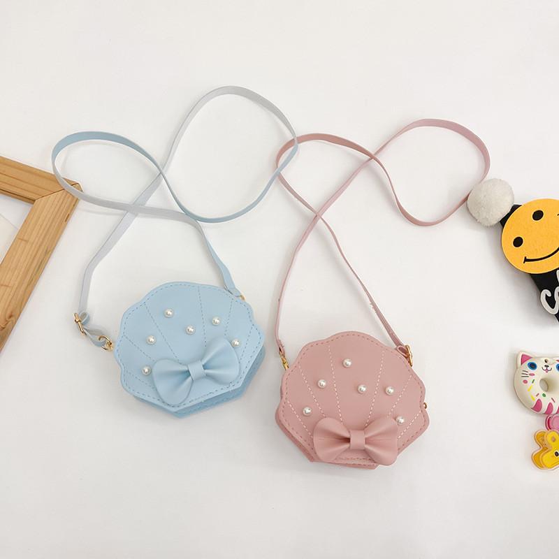 Shell Pearl Princess Bag With Bow For Kids School Daily Use Cute Sweet And
