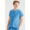Parliament Blue Monochrome Lycra Fabric Surgical Suit V-neck Uniform