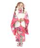 Shichigosan Girls Kimono Plain Full Set 753 Yumemi Peach Purple [KYOETSU] [Kyoetsu] 3-year-old Set, Hifu, Accessories, (5. Flower, 90-100cm)