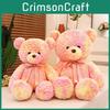 Rose Pink Cuddly Teddy Bear Plush Stuffed Animal For Children Birthday Presents
