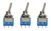 Mini Switch for Circuit Type 1 Circuit 2 Contacts 3 Pins Blue of Guitar/effector/electronic ON-ON (Set 3)