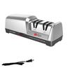 2 Stage Electric Knife Sharpener 20 Degree Straight Edge for Kitchen Knife Sharpening and Polishing