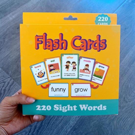 1 Set Sights Words Flash Cards Alphabet ABC English Words Spelling Preschool Learning