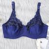 Sexy Ultra-thin Solid Color Lace Hollow Large Size Bra Gather Steel Ring Comfortable Underwear Adjustable Ladies Underwear 36BC-44BC