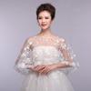 Summer Beige Wedding Lace Appliques Shrug Shawl