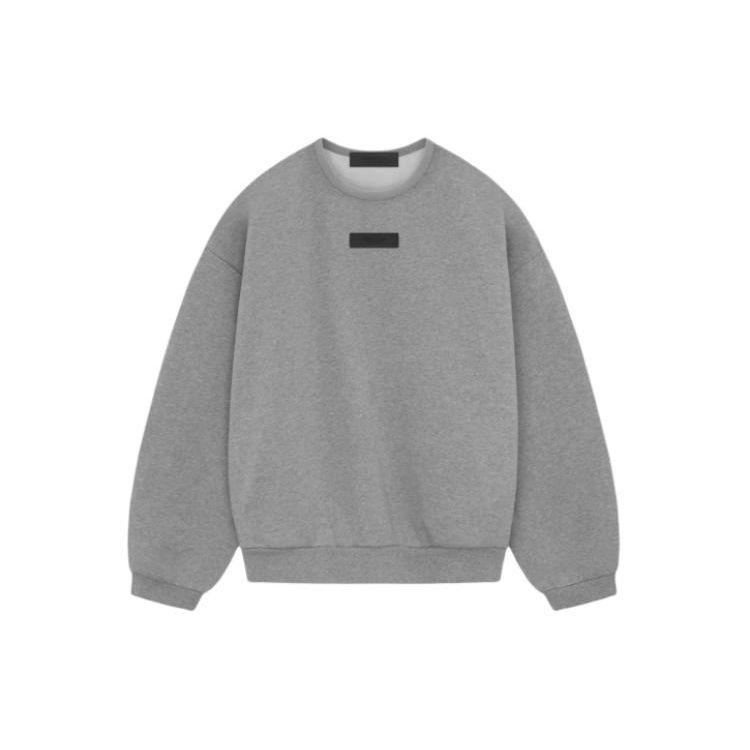 Fear of God Essentials Crewneck Dark Heather Oatmeal Men Tops Grey 192SP244683F