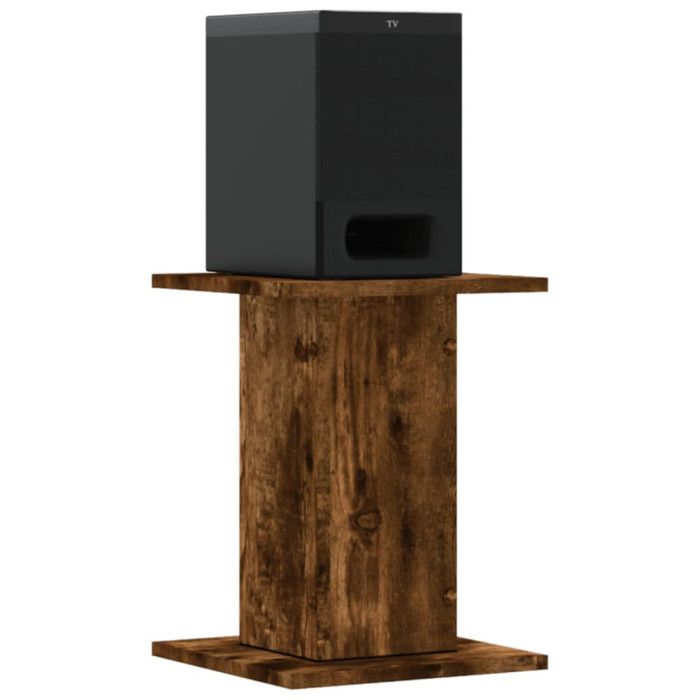 Speaker Stands 2 Pcs Smoked Oak Engineered Wood