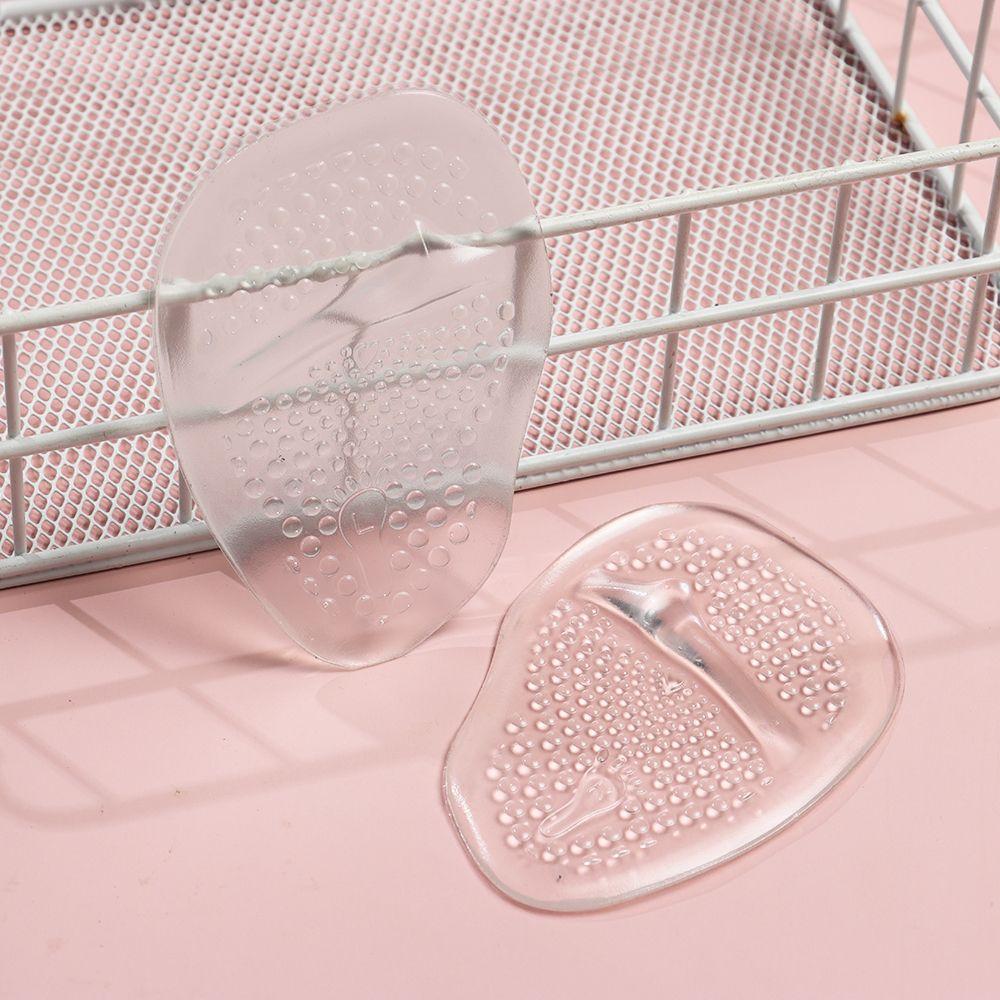 Sandals Anti-Slip Adhesive Forefoot Shoe Pad Silicone Gel Insoles Half Size Shoe Pad Foot Protector