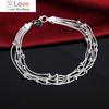 925 Sterling Silver Bracelets Snake Chain Round Beads for Women Retro Wedding Party Wild Christmas Gifts Fashion Jewelry
