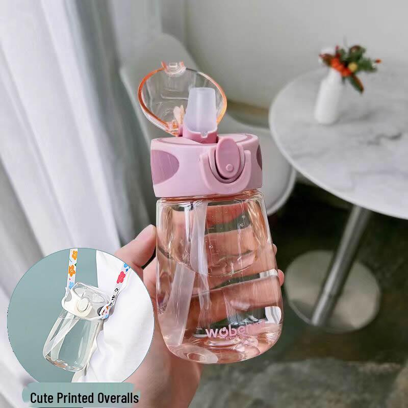 Portable Summer Water Cup with Straw for Women and Children: Cute Design for Students, Pregnant Women, and Adults