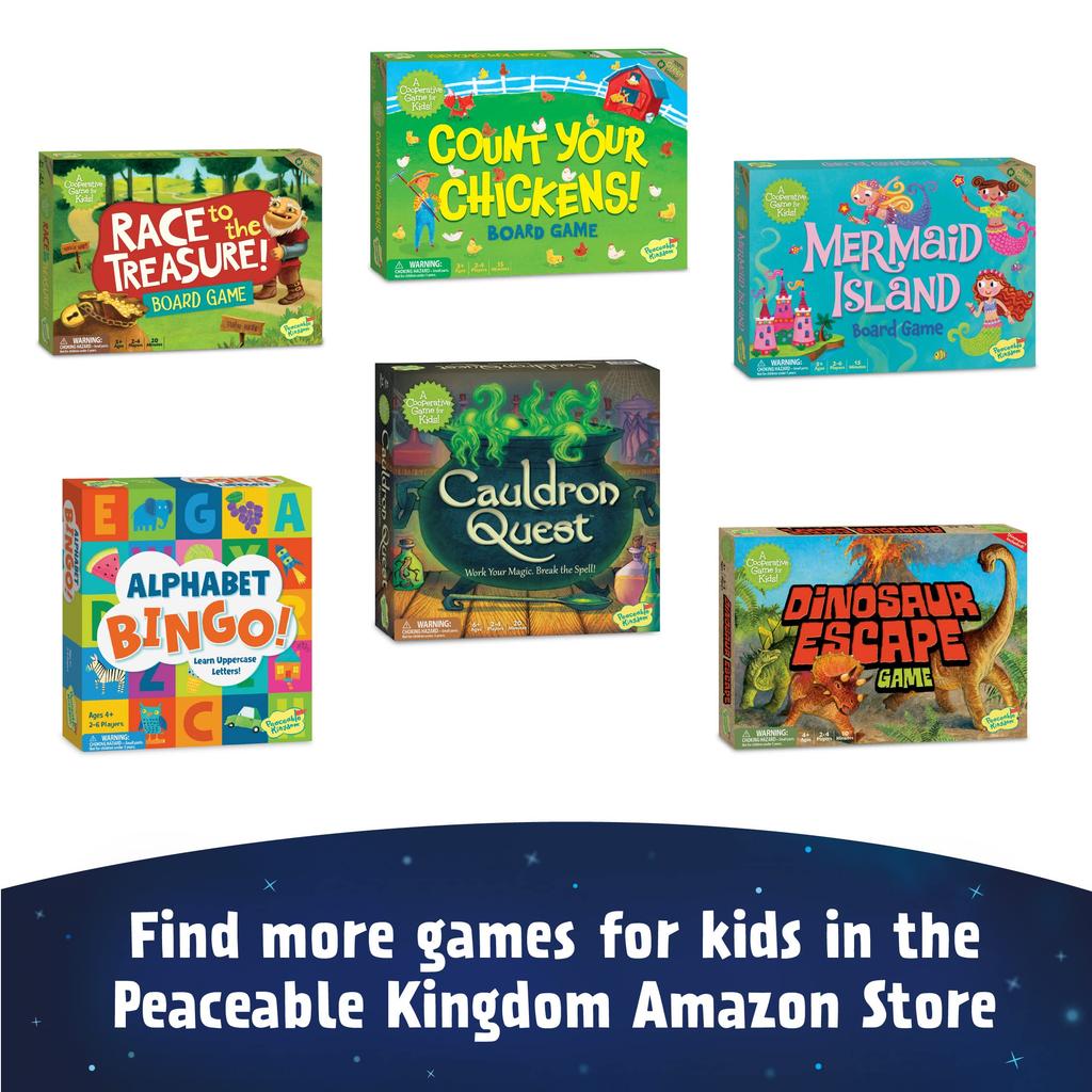Peaceable Kingdom Cooperative Board Game for Kids Space Escape GMC29 Genuine Product