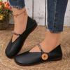 Female Shoes On Sale 2024 New One Kick Women's Flats Autumn Round Toe Solid Solft Sole Light Casual Comfortable Flats Shoes