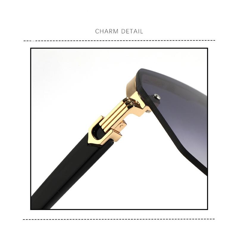 Sunglasses for Men Oversize Pilot Metal Half Frame Fashion Design Women Sunglasses Outdoor Driving Sunshade Sun Glasses Eyeglasses Uv400