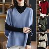 V-Neck Batwing Version Solid Color Thick Vest Sweater Women Autumn Winter Oversized Sleeveless Knitwear Daily Clothing