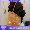 Woven Hollow Bag Women's New Spring and Summer Large-capacity Versatile Seaside Vacation Beach Bag Tote Bag