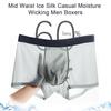 Soft Men Briefs Ultra-thin Mid Waist Ice Silk Summer Boxers