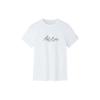 Anta Champion All-Weather Series Printed Letter Round Neck Fitted Short Sleeve T-Shirt Women T-Shirts Paper-White 162330118-4