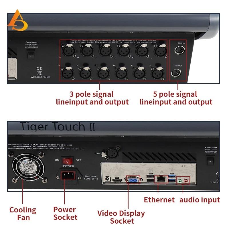 Tiger Touch 2 DMX Stage Light DJ Equipment System11.1/16 Intel I7cpu Tiger Touch Ll Console For Disco Party Moving Head Light Pa