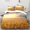 Gold Wheat Field Duvet Cover Natural Scenery Print Bedding Set Microfiber Twin Queen King Comforter Cover For Kids Adults Decor