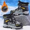 Winter Boots Boy's Fashionable Fleece Warm High Top Outdoor Cotton Boots Snow Boots Big Boy Cotton Shoes