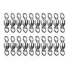 20Pcs Bearing Fishing Swivel Stainless Rolling Swivels Barrel Swivel Line Connector Heavy Duty Fishing Tackle Accessory