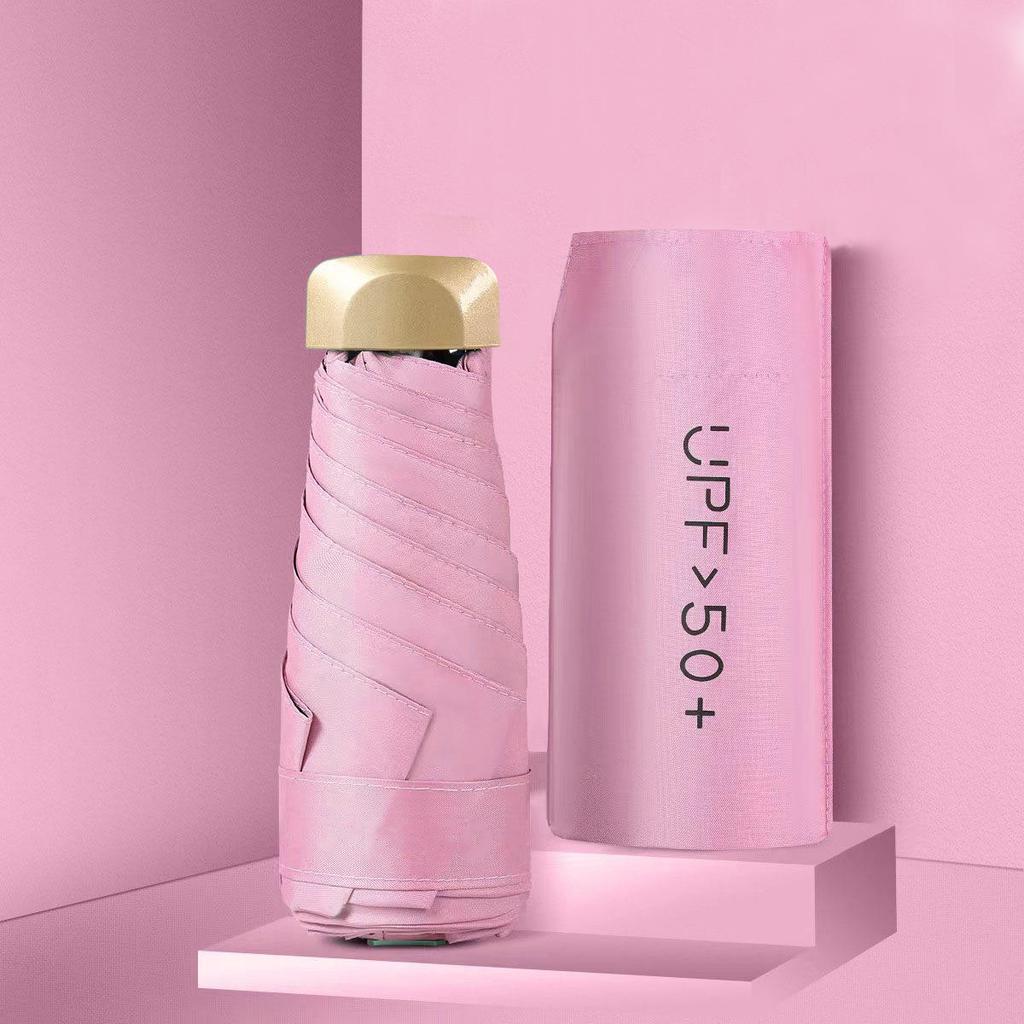 Mini Sunumbrella Pocket Umbrella Vinyl Folding UV Protection Sunshade Pocket Umbrella Capsule Umbrella