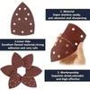 18pcs Sanding Sheets Sander Pads 40/60/80/120/180/240 Grits Mouse Sander Paper Mixed Grits Coarse To Fine With 11 Holes