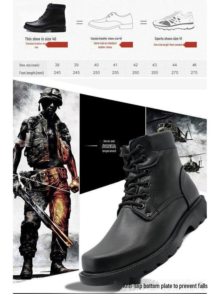 Men's Genuine Leather Winter Boots - Non-Slip, Thickened Cowhide and Wool for Cold Protection