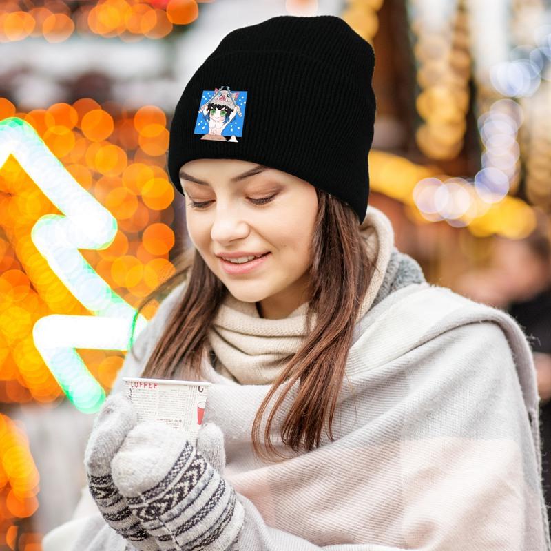 Knit Hat Demon Slayer Kimetsu No Yaiba Anime Winter Warm Beanie Caps Gonpachiro Kamanoko Unisex Women Casual Bonnet