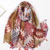 2024 Spring And Autumn Winter New Cotton And Hemp Long Thin Scarf Travel Versatile Sunscreen Warm Shawl For Women