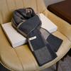 Knitted Scarf Men's Autumn and Winter Pure Wool Plaid Scarf Business Versatile Warm Scarf Boyfriend