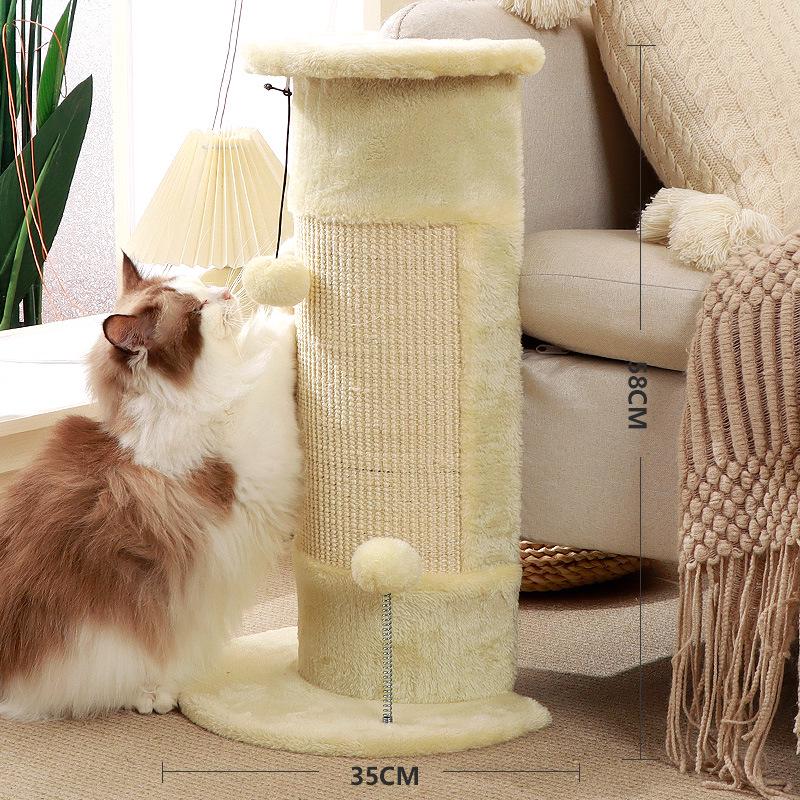 Compact Cross-Border Cat Climbing Frame: Large Cat Tree with Integrated Cat Nest, Space-Saving Design, Foreign Style