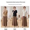 Chinese Style Summer Set: Short-Sleeved Blouse & Wide-Leg Pants for Middle-Aged Women