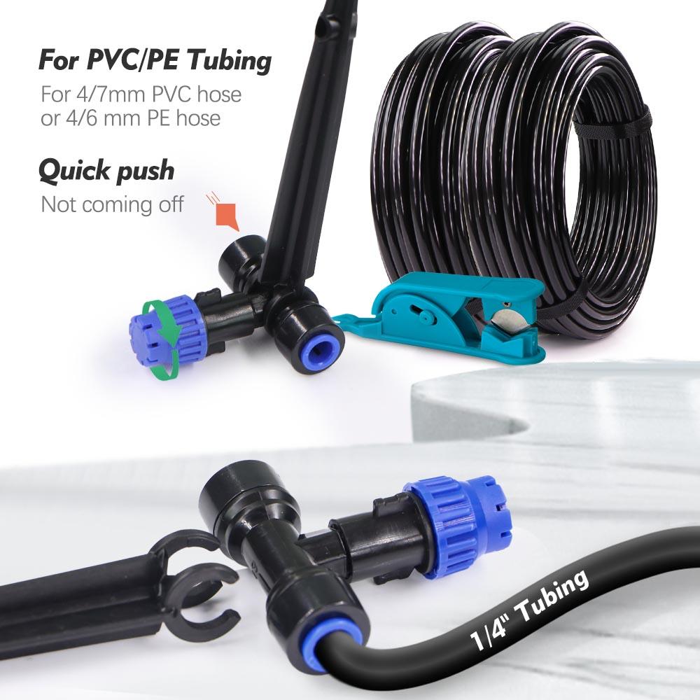 1/4" Garden Irrigation Timed System Rain Sensor LCD Timer 4/6mm Adjustable Sprinkler Drippers Outdoor Lawn Plant Pots Watering