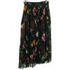AMERI UNDRESSED Floral Long Length Siwon Pleated Skirt Black Women Used