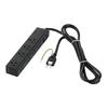 BUFFALO 2/3 Pin Power Tap 4+4 Port Type Lightning Surge Prevention/With Central Switch 2m Black BSTAPSDC820BK