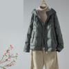 Autumn Winter Women's Loose Light Down Jacket Short Hooded Zipper Loose Straight Tube Down Coat Solid Color