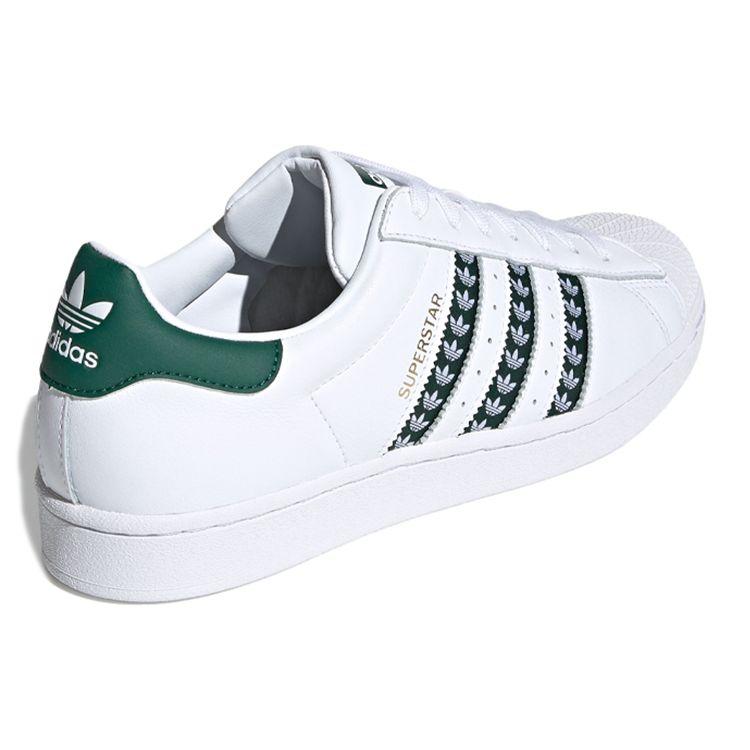 Adidas Originals Superstar Durable Lightweight Low-Top Skate Shoes Unisex Sneakers Green White FZ1968