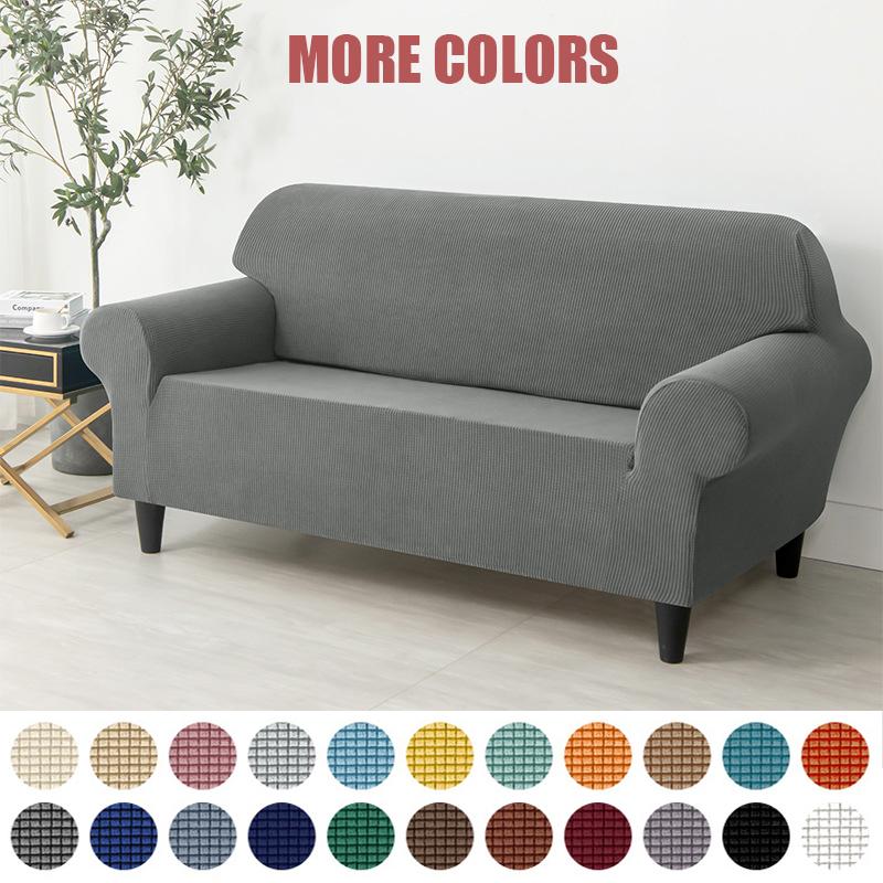 1 /2 /3 Seater European Style Sofa Cover Jacquard Fabric Stretch Couch Covers For Living Room Elastic Settee Furniture Protectors
