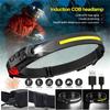 Super Bright LED Headlamp Flashlight Rechargeable Life Waterproof Headlight with Induction for Outdoor Sports Camping Cycling Hiking Fishing