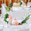 Gold Flowers Hoop Metal Wreath Frame New Table Decorations Wedding